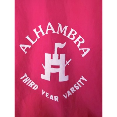 Hartwell Alhambra Varsity Windbreaker Jacket Mens XL Red Snap Front USA Made - product photo 4