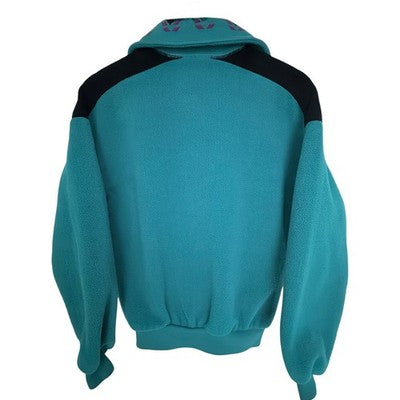 Vintage Columbia Radial Sleeve Fleece Jacket Womens Large Teal Purple Made USA - product photo 2