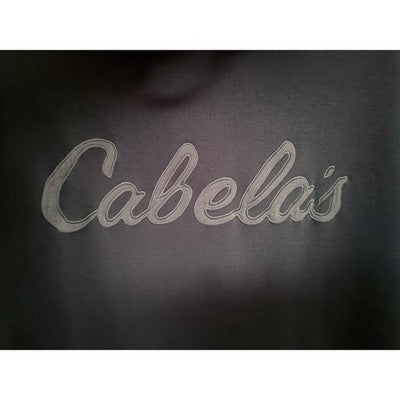 Cabela's Script Logo Pullover Hoodie XL Tall Black Fleece Sweatshirt - product photo 4