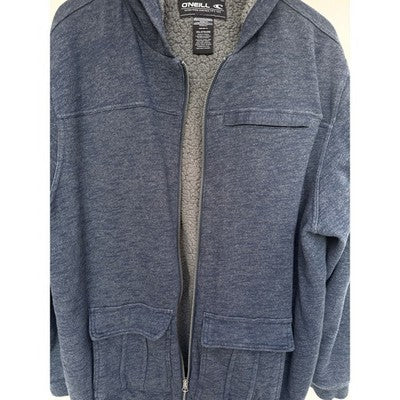 O'Neill Sherpa Lined Jacket Mens XXL Gray Hooded Full Zip Heavyweight - product photo 5