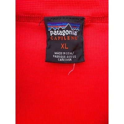 Patagonia Capilene Quarter Zip Base Layer Shirt Mens XL Red Made In USA - product photo 3