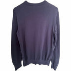 Hugo Boss Mens Medium Navy Crewneck Knit Sweater Logo Patch Pullover - product photo 2