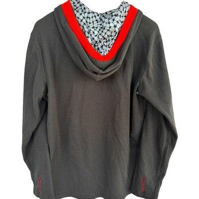 Burton DryRide Hoodie Mens Medium Black Red Snowboard Ski Pullover - product photo 2