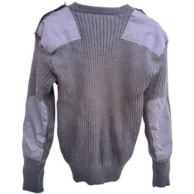Commando Wool Sweater Mens XL Gray USA Made Military Style Heavyweight Knit - product photo 2