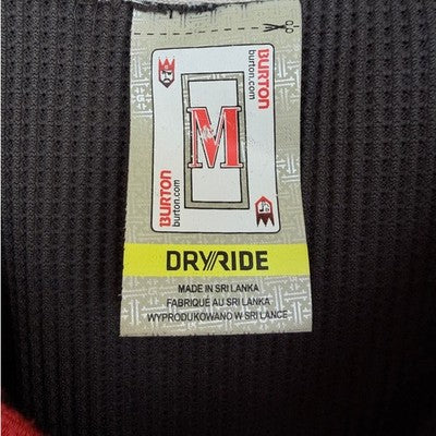 Burton DryRide Hoodie Mens Medium Black Red Snowboard Ski Pullover - product photo 3