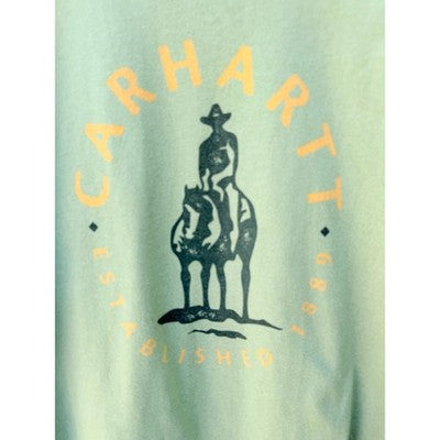 Carhartt Pocket T Shirt Mens XL Green Relaxed Fit Workwear Logo - product photo 5