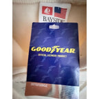 Goodyear Racing Pullover Hoodie Mens Medium Made In USA Cream NWT - product photo 4