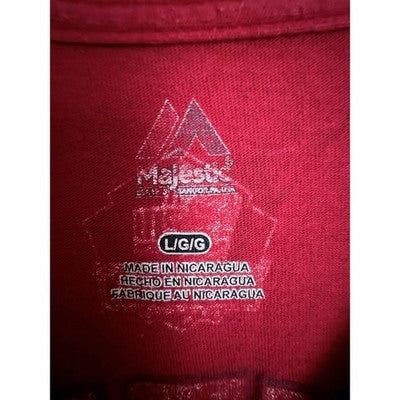 Majestic Joe Montana Hall of Fame San Francisco 49ers Graphic T Shirt Mens L Red - product photo 3