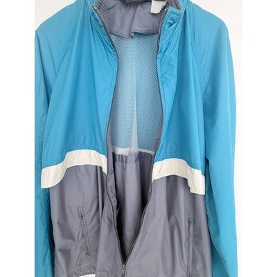 Woolrich Windbreaker Jacket Mens Large Blue Gray Full Zip Lightweight - product photo 5