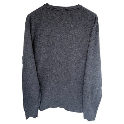 Polo Ralph Lauren Thermal Shirt Mens Large Gray Waffle Knit Sleepwear Pony Logo - product photo 2
