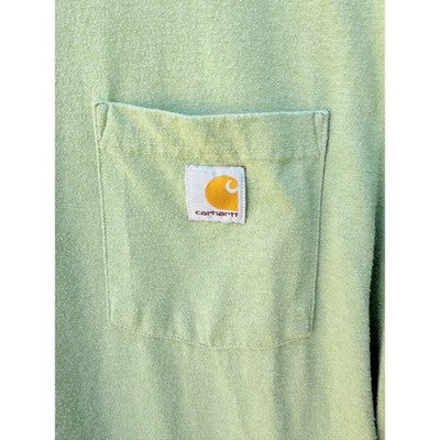 Carhartt Pocket T Shirt Mens XL Green Relaxed Fit Workwear Logo - product photo 4