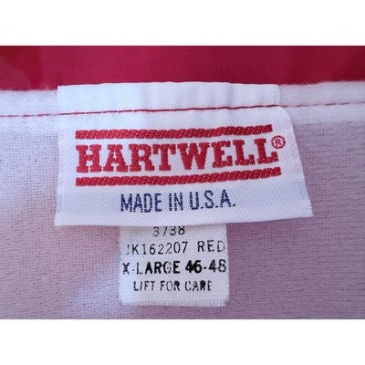 Hartwell Alhambra Varsity Windbreaker Jacket Mens XL Red Snap Front USA Made - product photo 3