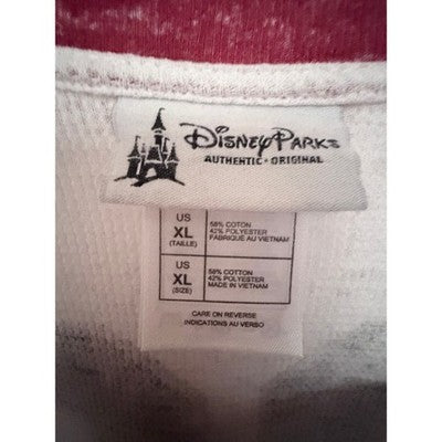 Disney Parks Mickey Mouse Raglan Thermal Shirt Women's White Red XL 3/4 Sleeve - product photo 3