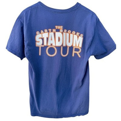 Garth Brooks Denver T Shirt Mens Large Blue Stadium Tour Graphic - product photo 2