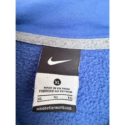Nike Logo Hoodie Mens XL Blue Yellow Pullover Sweatshirt Athletic Fleece - product photo 3