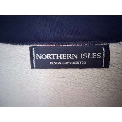 Northern Isles Vintage Sweatshirt Mens L Navy Ski Print Crewneck Pullover 90s - product photo 3