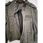 Levi Strauss Military Field Jacket Men Large Olive Green Cotton Full Zip Utility - product photo 4