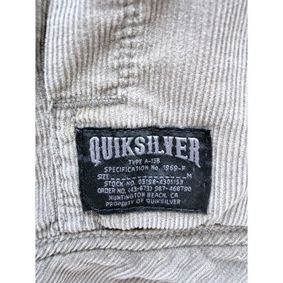 Quiksilver Mens Corduroy Jacket Tan Sherpa Lined Hooded Large - product photo 4