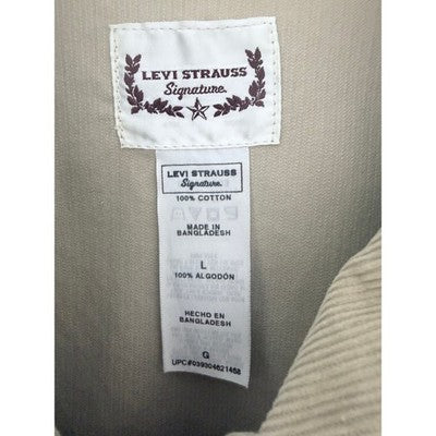Levi Strauss Signature Corduroy Jacket Womens Large Beige Peacoat - product photo 3