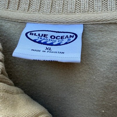 Cabelas Sweatshirt Mens XL Beige Full Zip Embroidered Logo - product photo 3