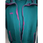 Vintage Columbia Radial Sleeve Fleece Jacket Womens Large Teal Purple Made USA - product photo 5