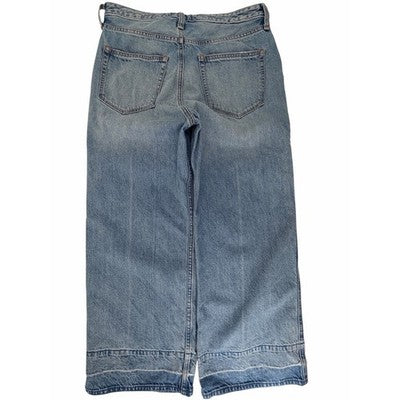 Abercrombie Simone Wide Leg Crop Jeans Womens 28 Blue - product photo 2