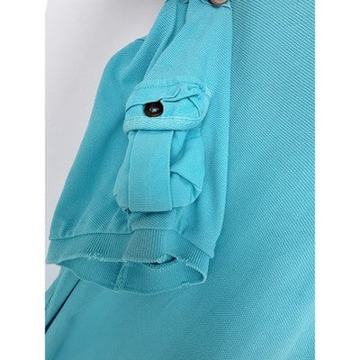 Polo Ralph Lauren Polo Shirt Mens XL Aqua Blue Custom Fit Pony Logo - product photo 5