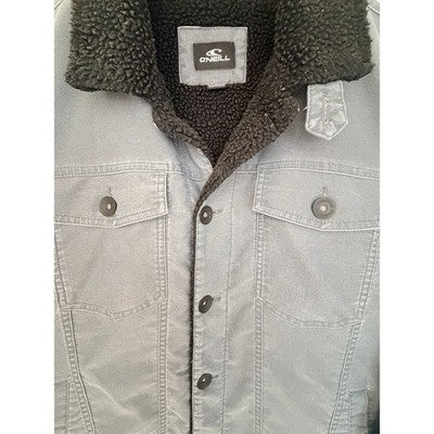 O'Neill Sherpa Trucker Jacket Mens S Gray Fleece - product photo 4