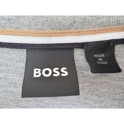 BOSS Hugo Boss Polo Shirt Mens Large Gray Short Sleeve Designer Casual - product photo 4