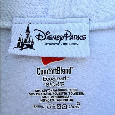 Disney Parks Mickey Mouse Hoodie Unisex Small White Graphic Pullover - product photo 3