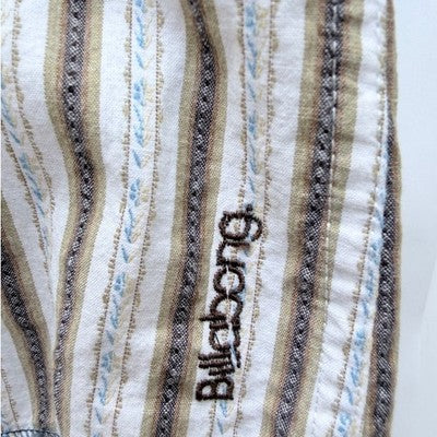 Billabong Button Up Shirt Mens Medium Striped Short Sleeve Surf Casual - product photo 5