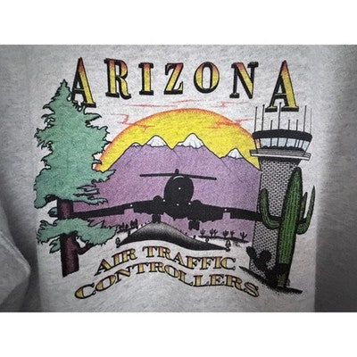 Arizona Air Traffic Controllers Mens Sweatshirt Gray Graphic Crewneck Size XL - product photo 5