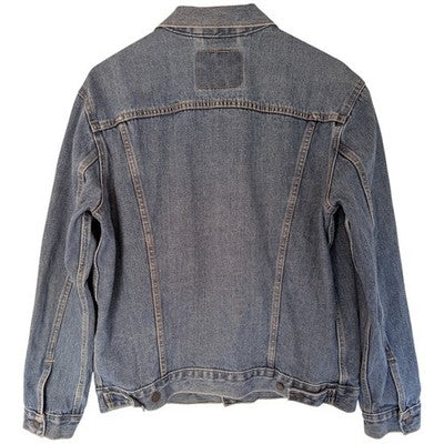 Levis 72334 Denim Trucker Jacket Mens Medium Blue Button Front - product photo 2