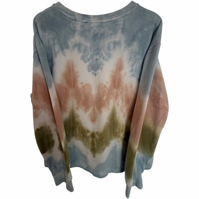 Vans Womens XL Pastel Tie Dye Cropped Crewneck Sweatshirt - product photo 2