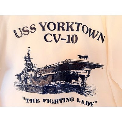 Hartwell Sports USS Yorktown Jacket Mens Large White Navy Retired Military - product photo 4
