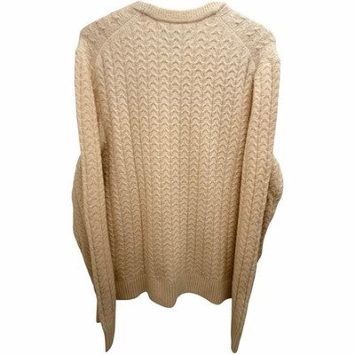 Abercrombie Soft A&F Cable Knit Sweater Mens Large Cream - product photo 2