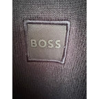 Hugo Boss Mens Medium Navy Crewneck Knit Sweater Logo Patch Pullover - product photo 5