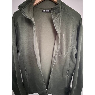The North Face Men's Full Zip Fleece Jacket Medium Green Stretch Outdoor - product photo 4