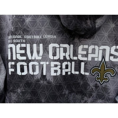 Reebok NFL New Orleans Saints Hoodie Gray Black Full Zip Mens L - product photo 3