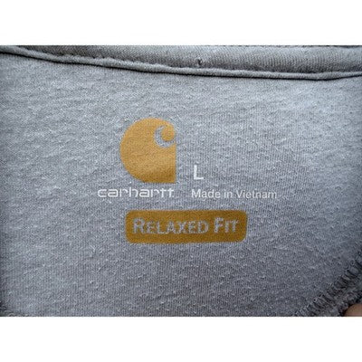 Carhartt Hoodie Mens Large Gray Relaxed Fit Workwear Pullover Sweatshirt - product photo 4