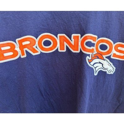 Denver Broncos NFL T Shirt Mens Large Blue Team Logo Football Fan Shirt - product photo 5
