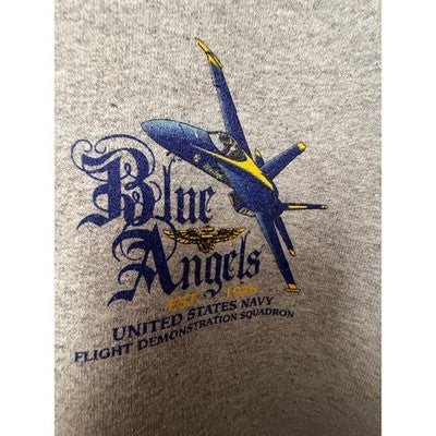 Blue Angels US Navy Graphic Hoodie Mens Large Gray - product photo 4