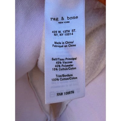 Rag & Bone Sweatshirt Mens Small White Graphic Crewneck Designer Streetwear - product photo 3
