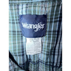 Wrangler Plaid Pearl Snap Western Shirt Mens XL Green Blue - product photo 3