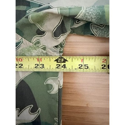 Sideout Green Camo Leaf Button Up Shirt L - product photo 3
