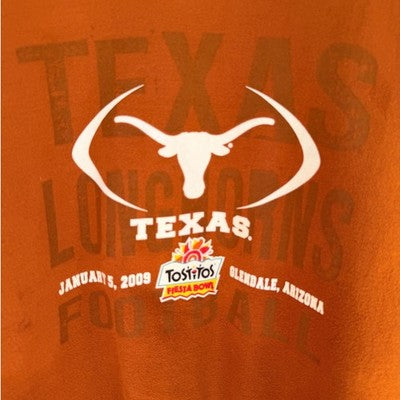 Texas Longhorns Sweatshirt Mens Medium Orange Crewneck NCAA Football Graphic - product photo 5