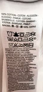 Levi's Men's White Bill Walsh Crewneck T-Shirt — fabric content tag