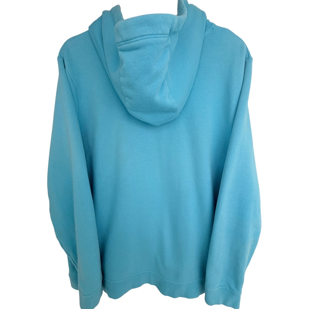 Nike Hoodie Mens XXL Blue Pullover Fleece Sweatshirt Swoosh Pocket Casual