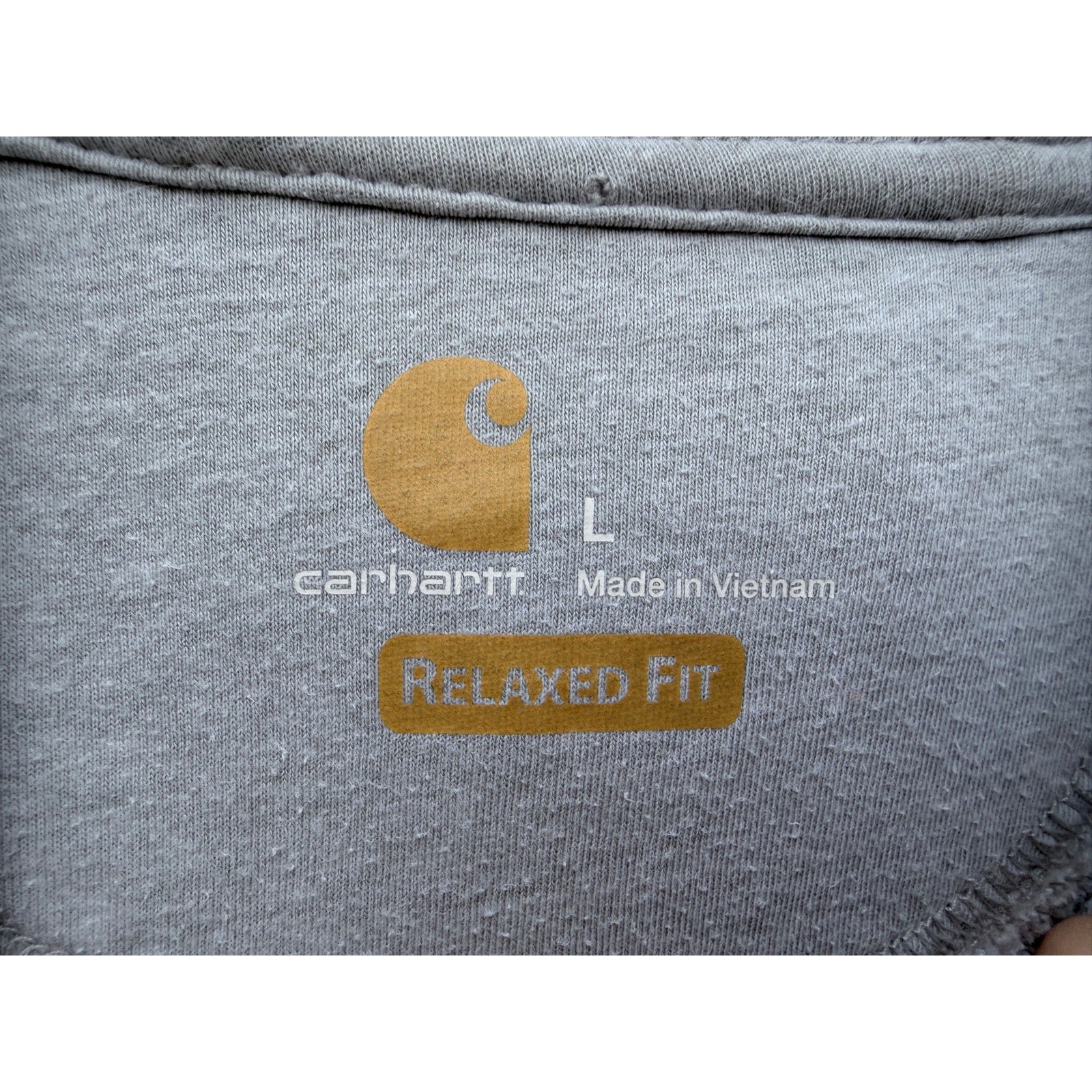 Carhartt Hoodie Mens Large Gray Relaxed Fit Workwear Pullover Sweatshirt