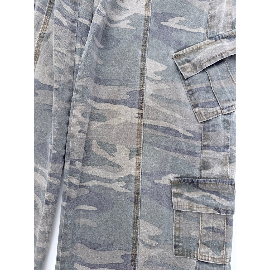 Y2K Camo Cargo Pants Womens 5 27 Wide Leg Baggy Utility Streetwear